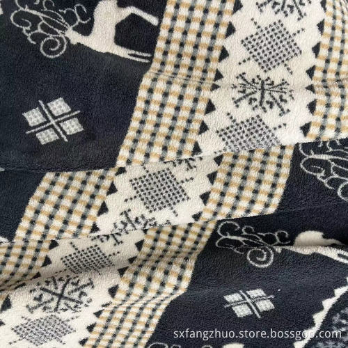 Queen size deer print fuzzy throw soft blanket for Christmas gift